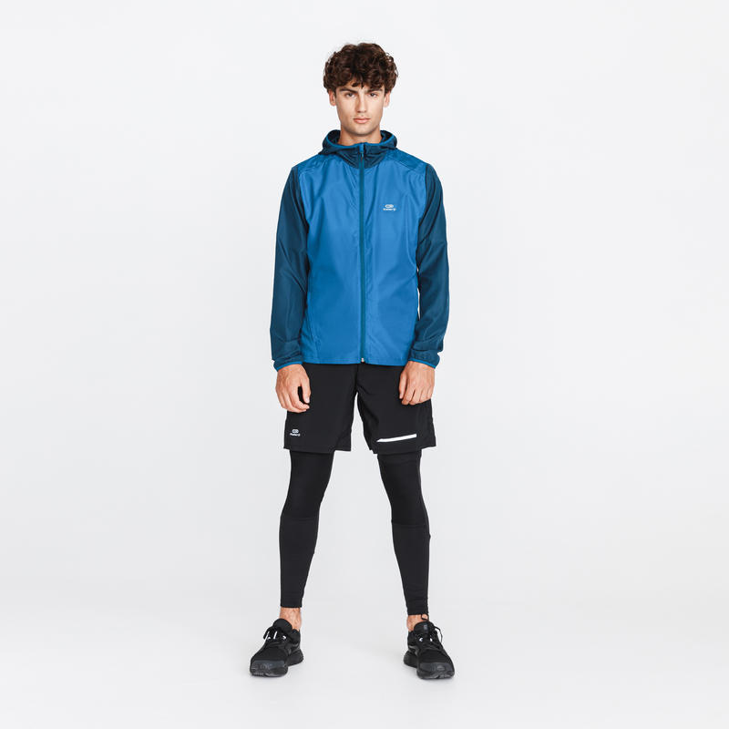 Download RUN WIND MEN'S RUNNING WINDPROOF JACKET - BLUE