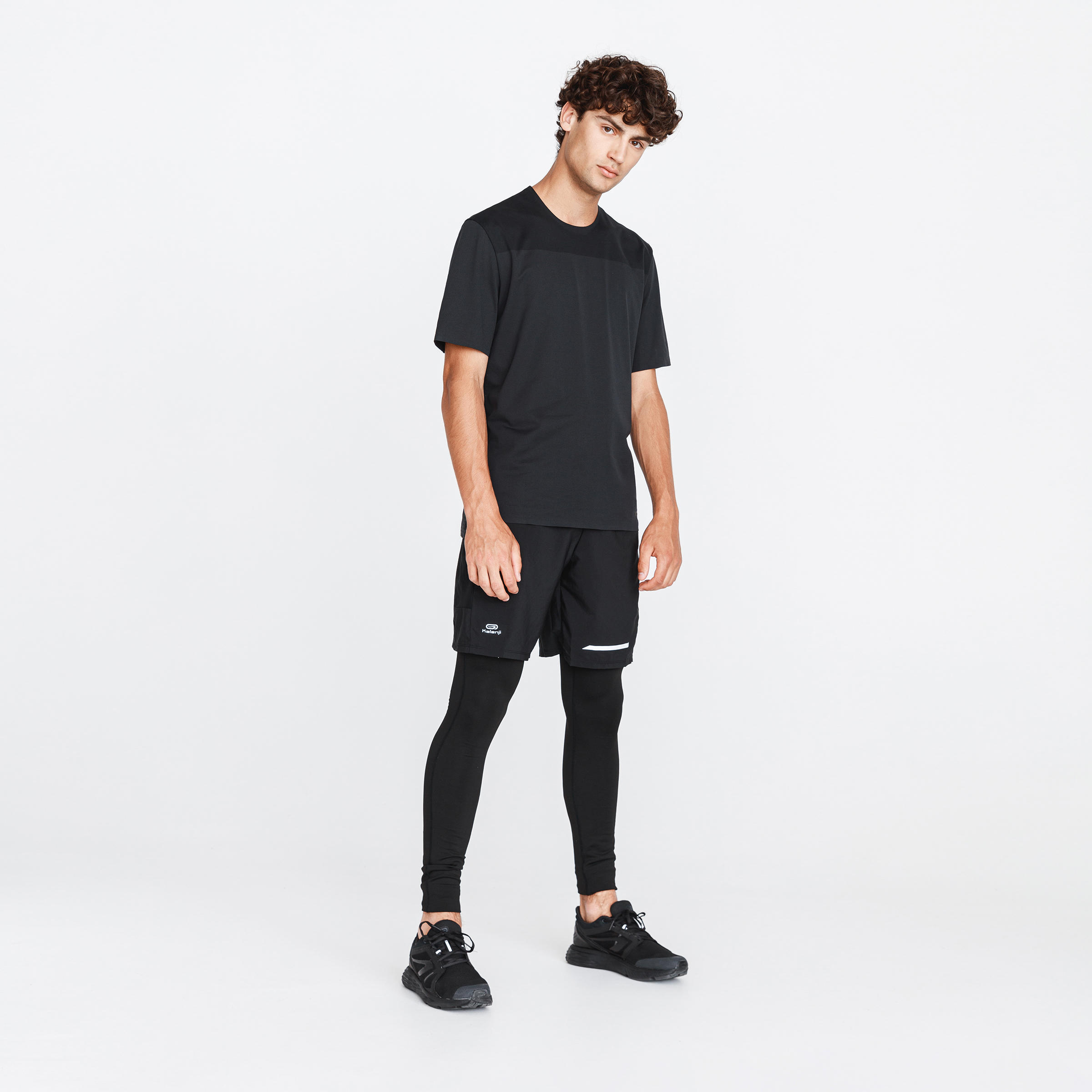 Men's Warm Running Tights -  Black - KALENJI