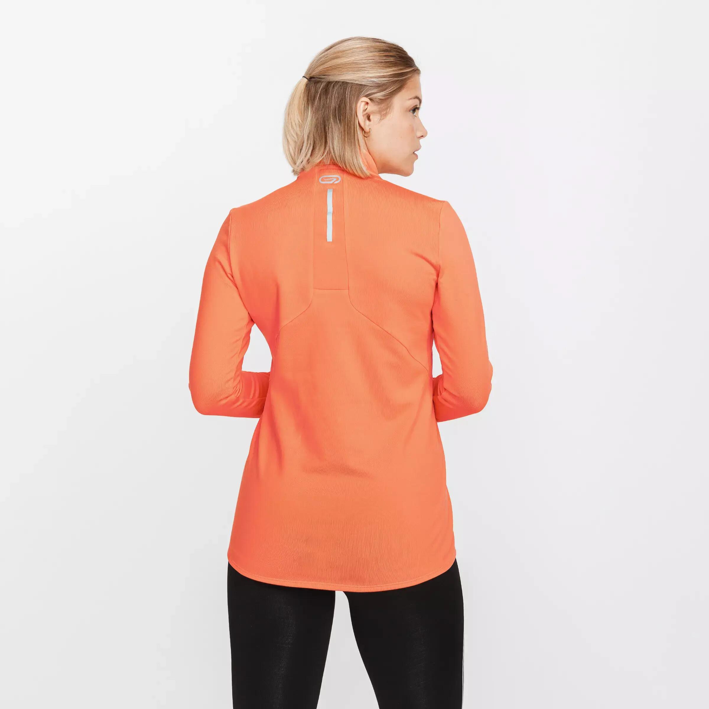 Zip Warm women's long-sleeved running T-shirt - coral 6/6