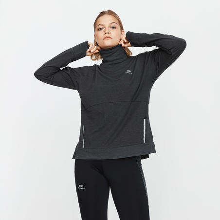ФУТБОЛКА ДЛЯ БЕГА С ДЛИННЫМИ РУКАВАМИ RUN DRY+ FEEL ЖЕНСКАЯ