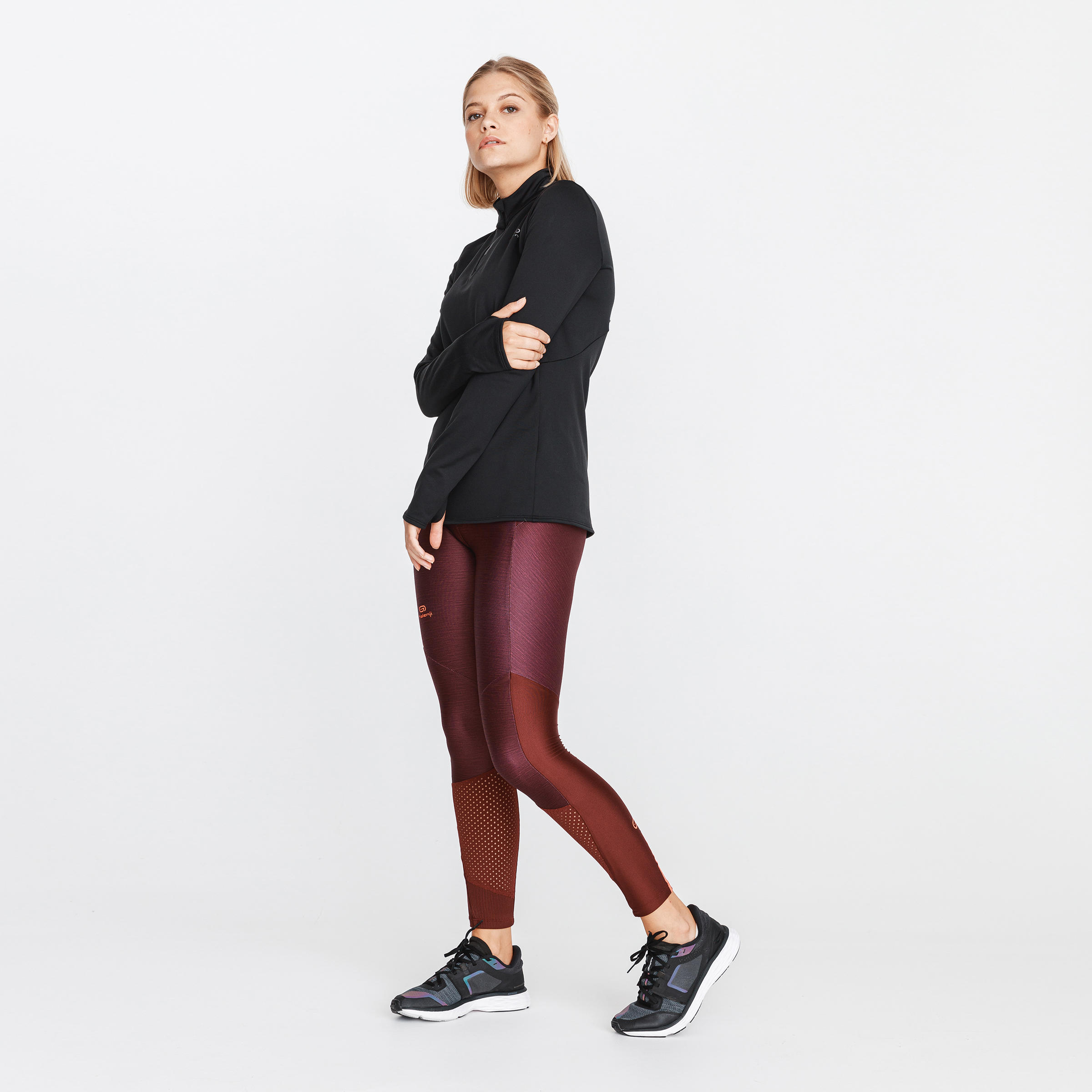 Buzo de running cálido para Mujer Kiprun - Negro 2/6