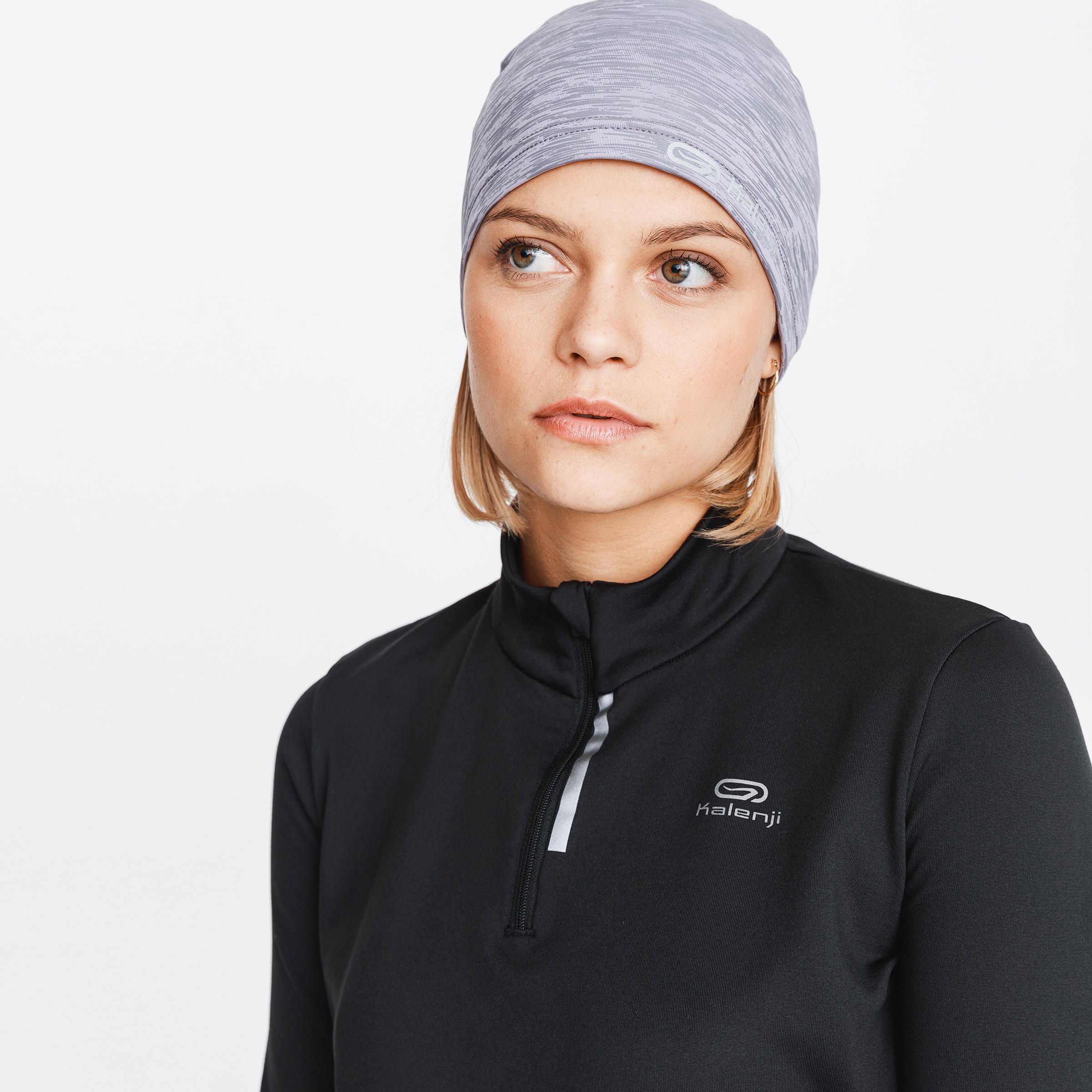 Bonnet running chaud Homme Femme - KIPRUN Warm + violet chine