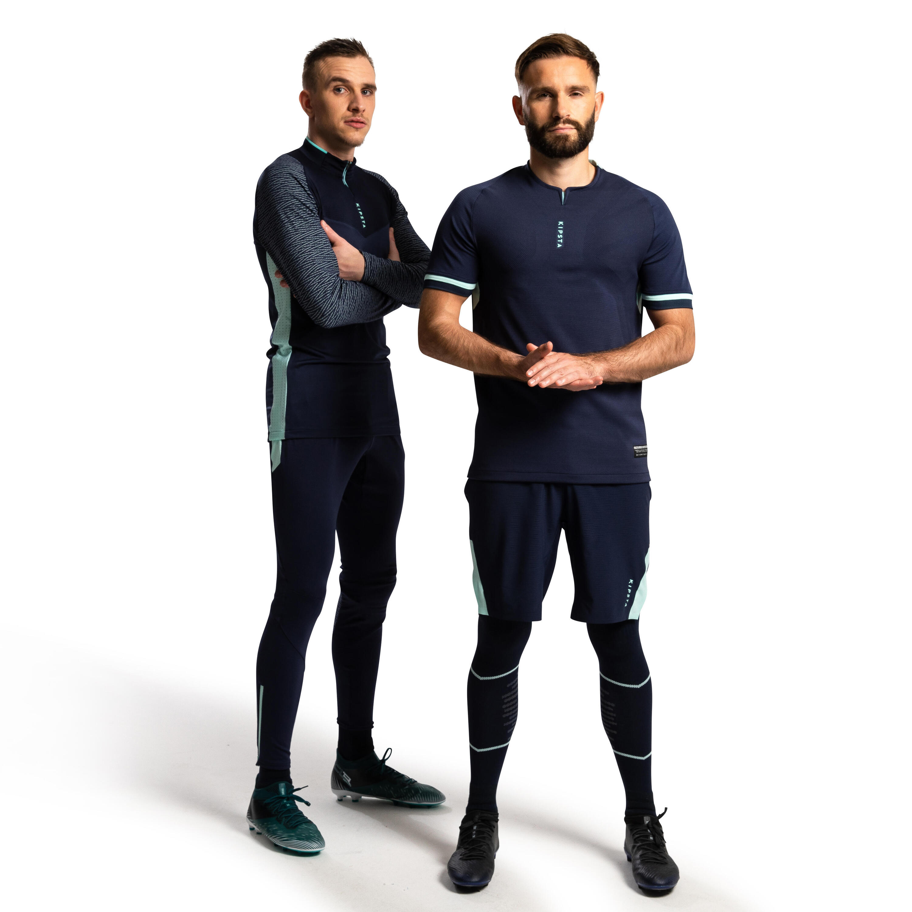 Pantalón Entrenamiento Fútbol Kipsta CLR Adulto azul oscuro 5/14
