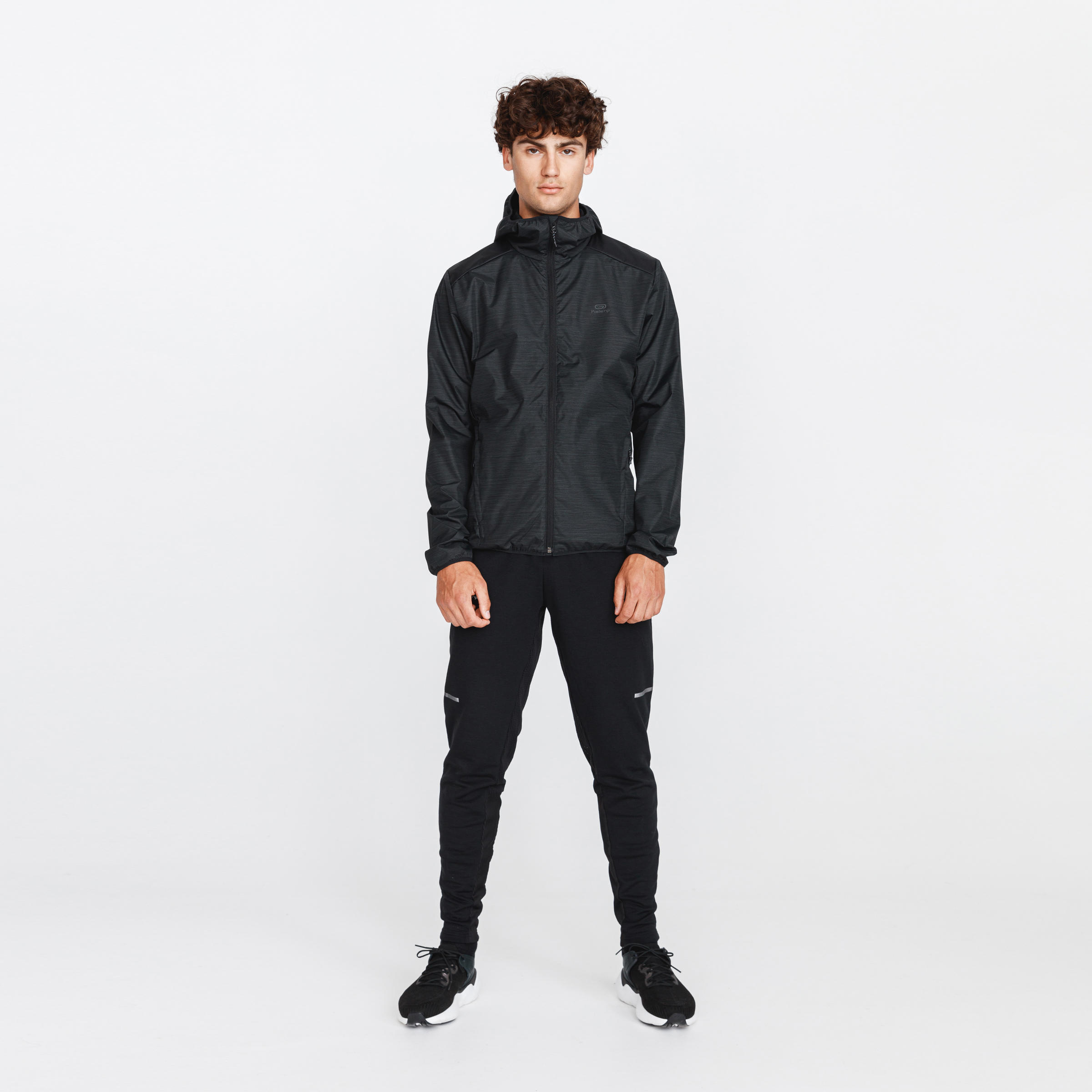 Men's Running Wind and Rain Proof Jacket Run Rain - black