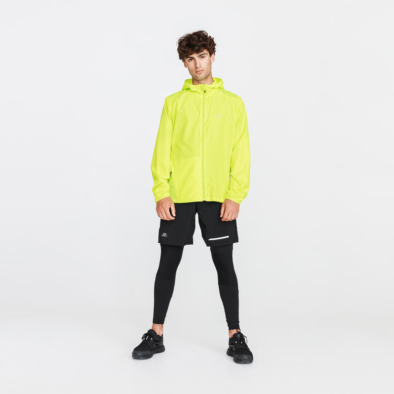 Download Men's Running Windproof Jacket Run Wind - neon acid yellow