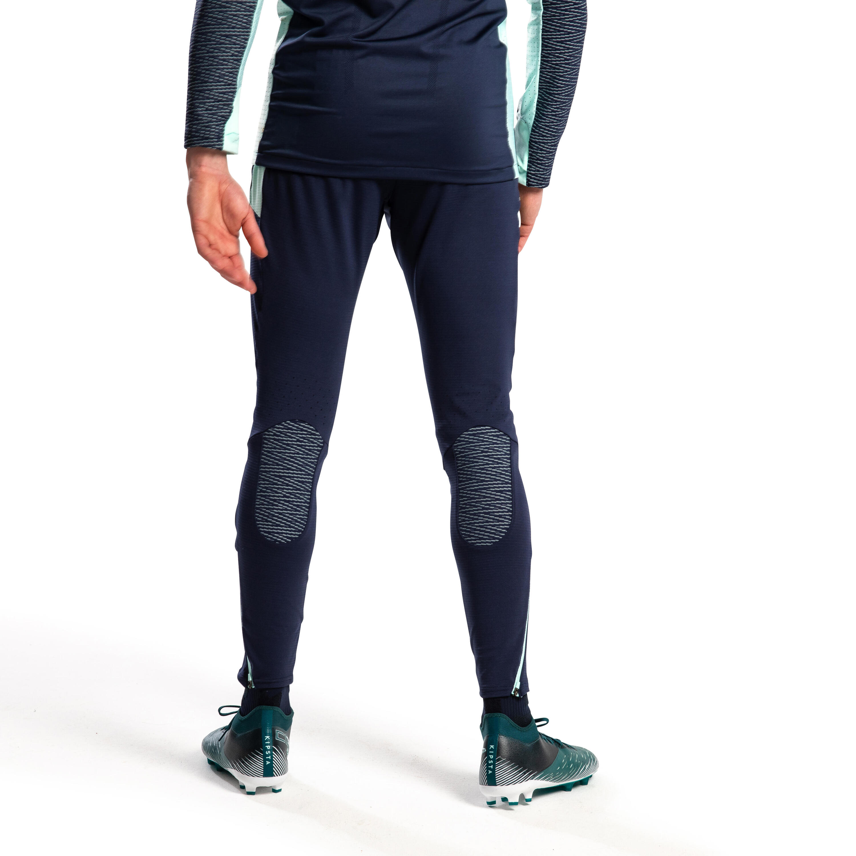 Pantalón Entrenamiento Fútbol Kipsta CLR Adulto azul oscuro 2/14