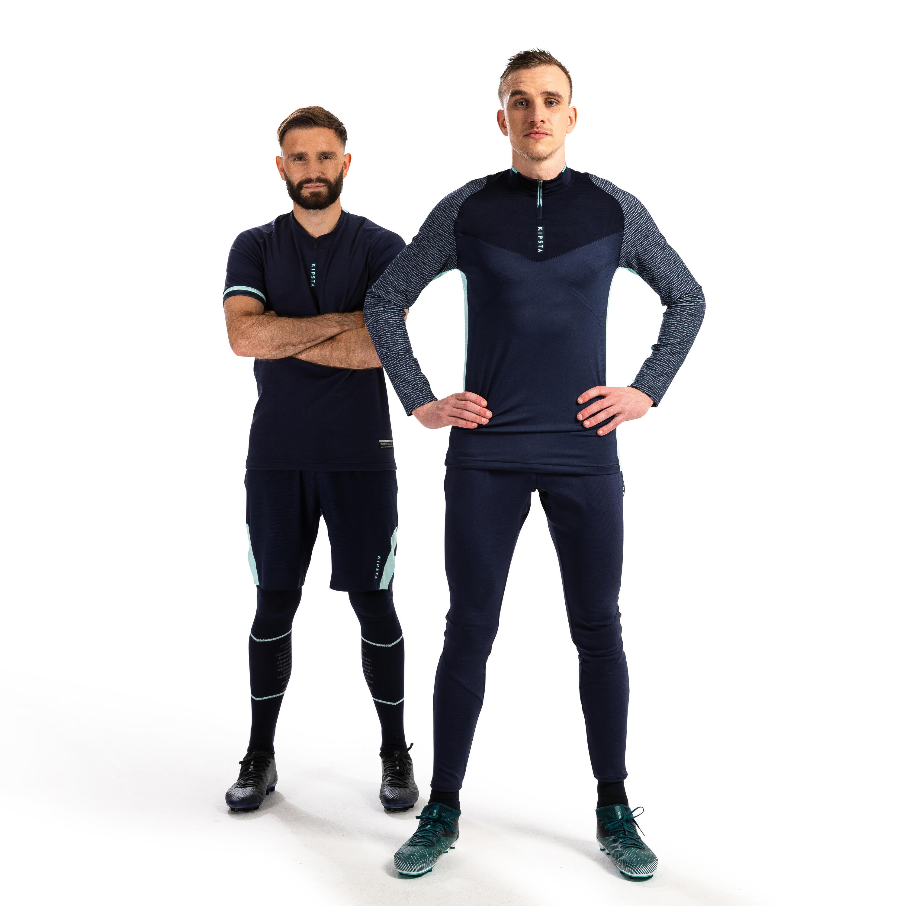 Pantalón Entrenamiento Fútbol Kipsta CLR Adulto azul oscuro 4/14
