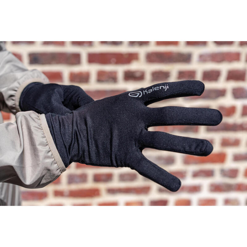 GANTS TACTILES RUNNING 100 NOIR