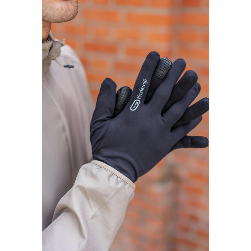 GANTS TACTILES RUNNING 100 NOIR