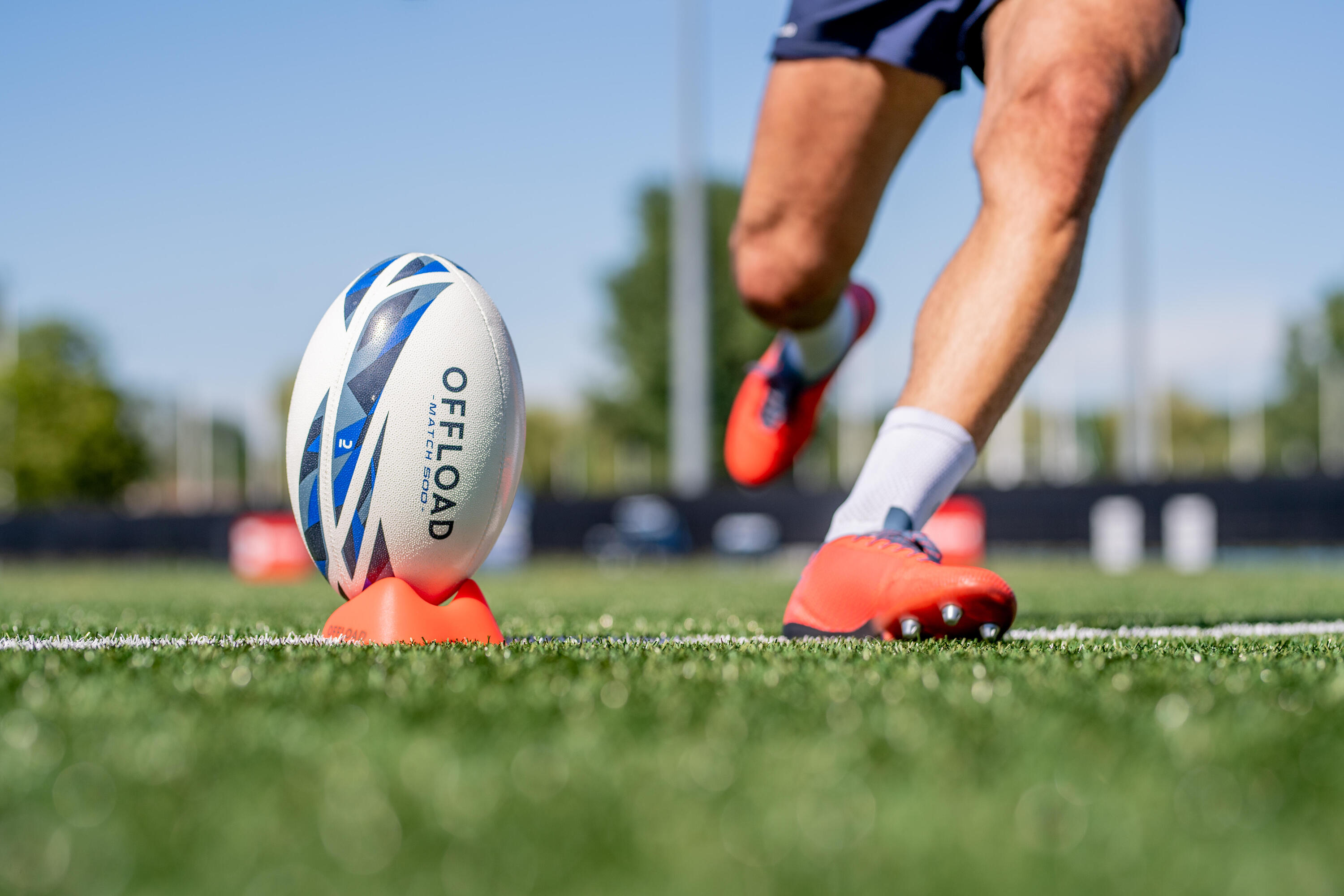 Tee rugby basso R 100 arancione 6/6