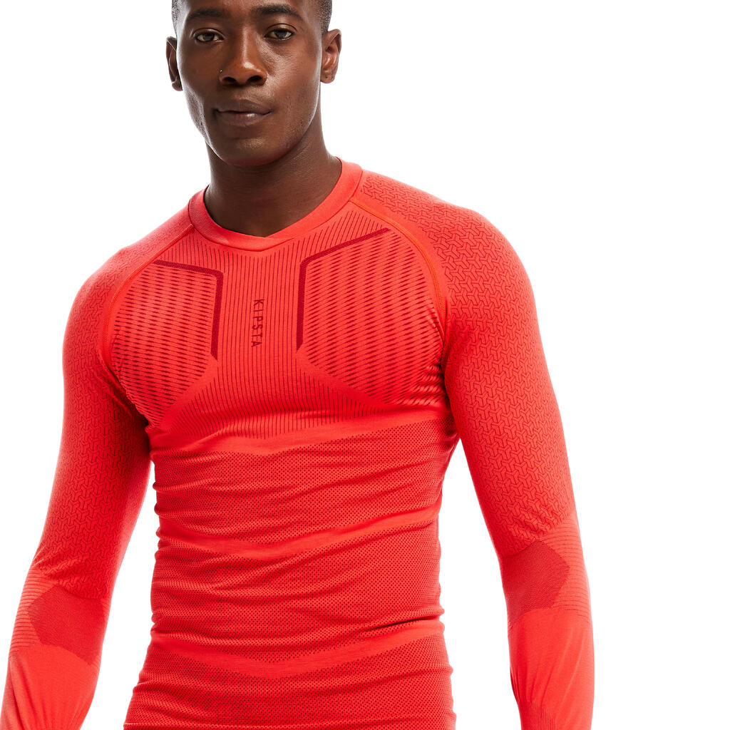 Adult breathable football base layer, scarlet