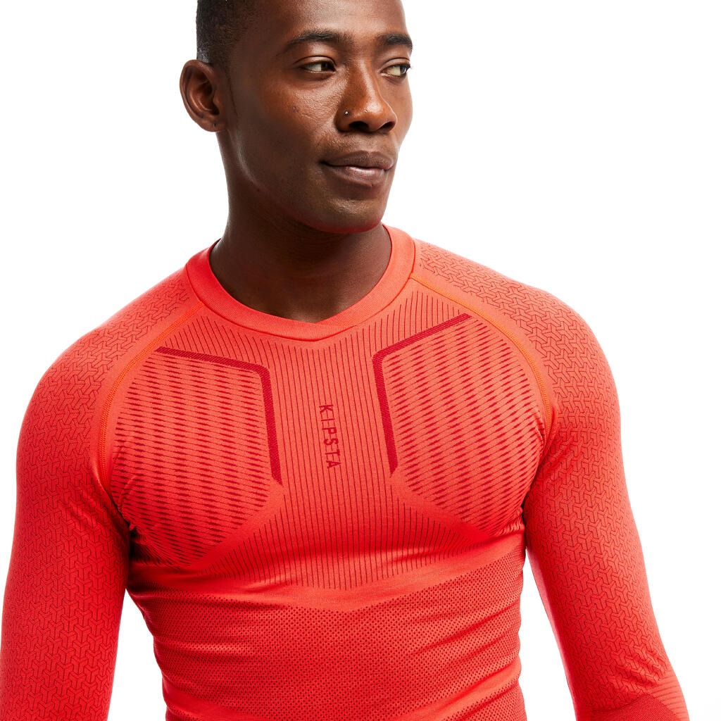 Adult breathable football base layer, scarlet