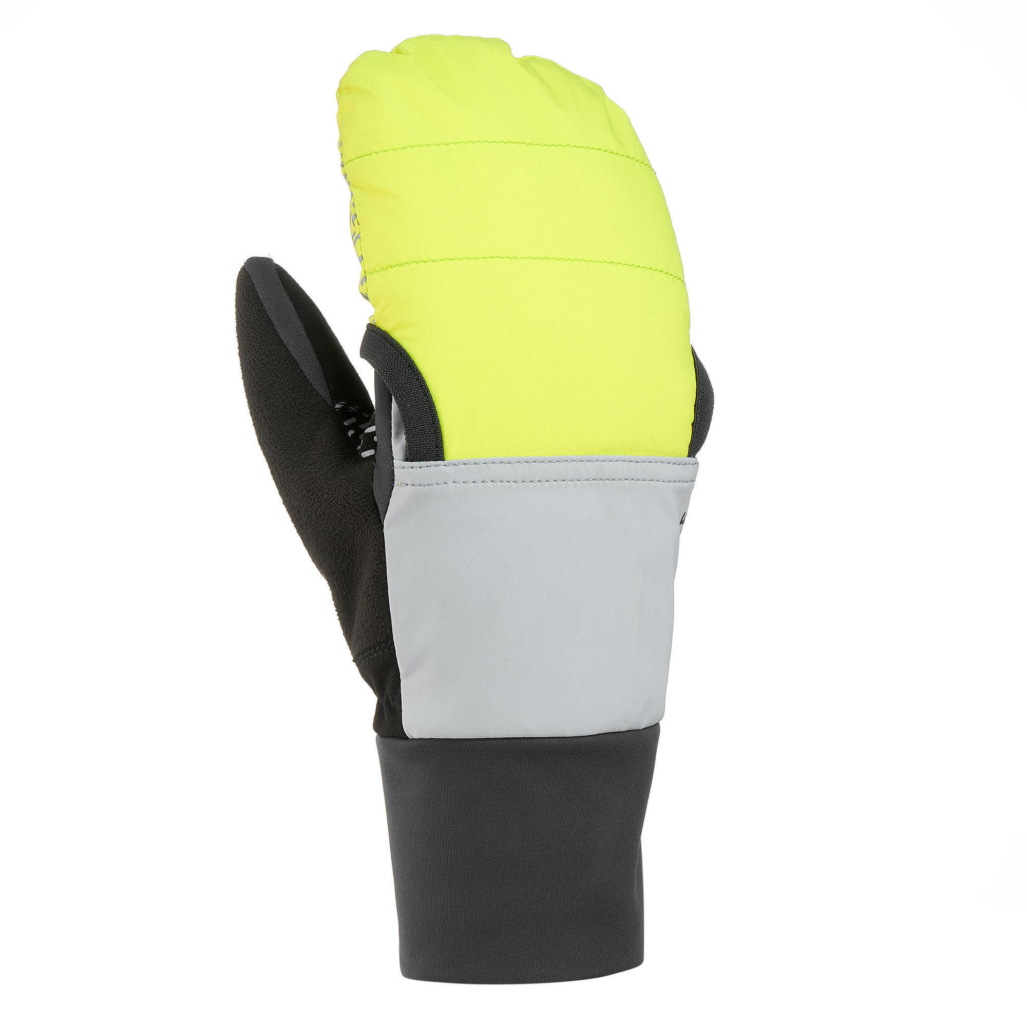 WATERPROOF SKI TOURING GLOVES / MITTEN - 2 IN 1 - GREY YELLOW