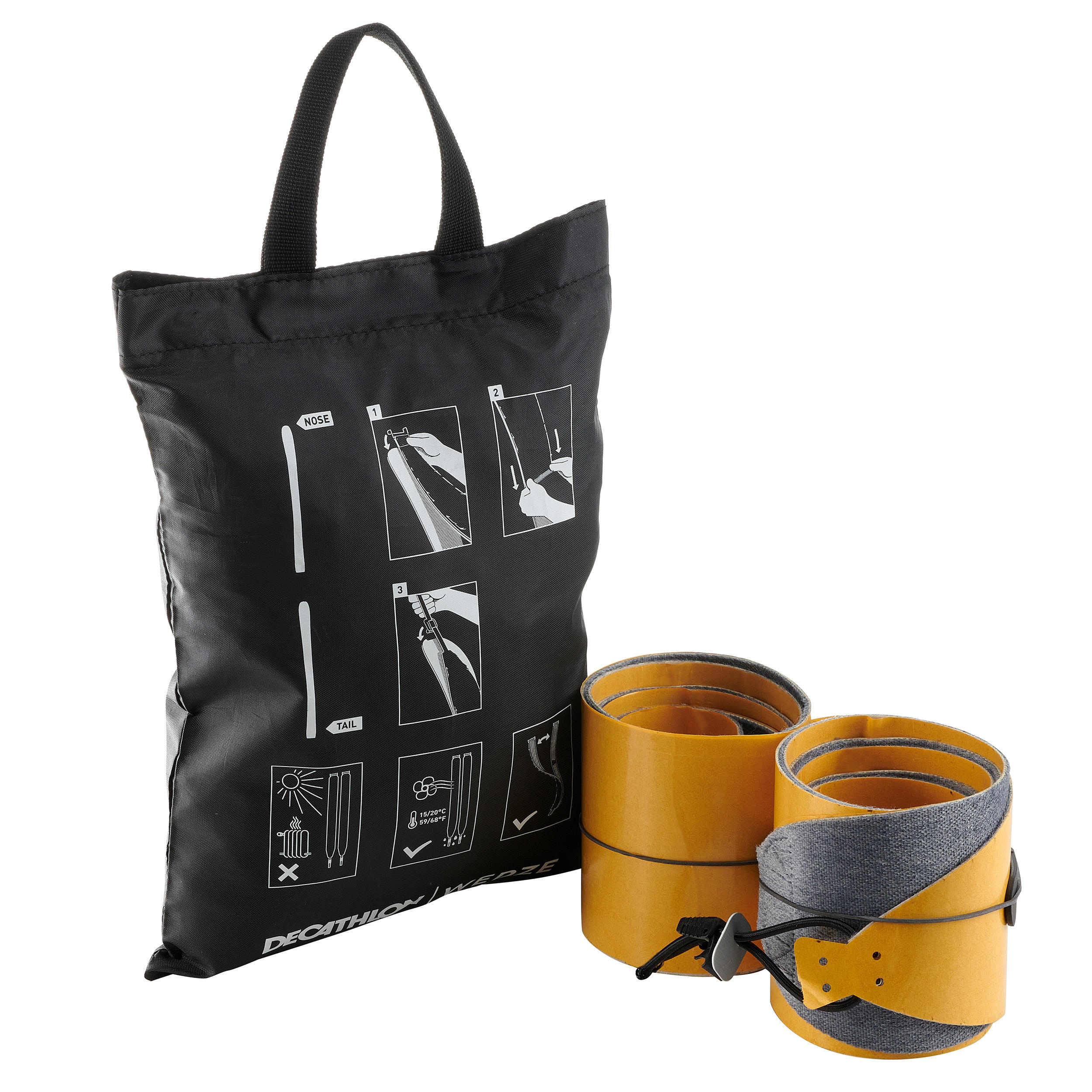 Touring Skis with Bindings & Skins MT 85 Asphalt blue, Fluo yellow