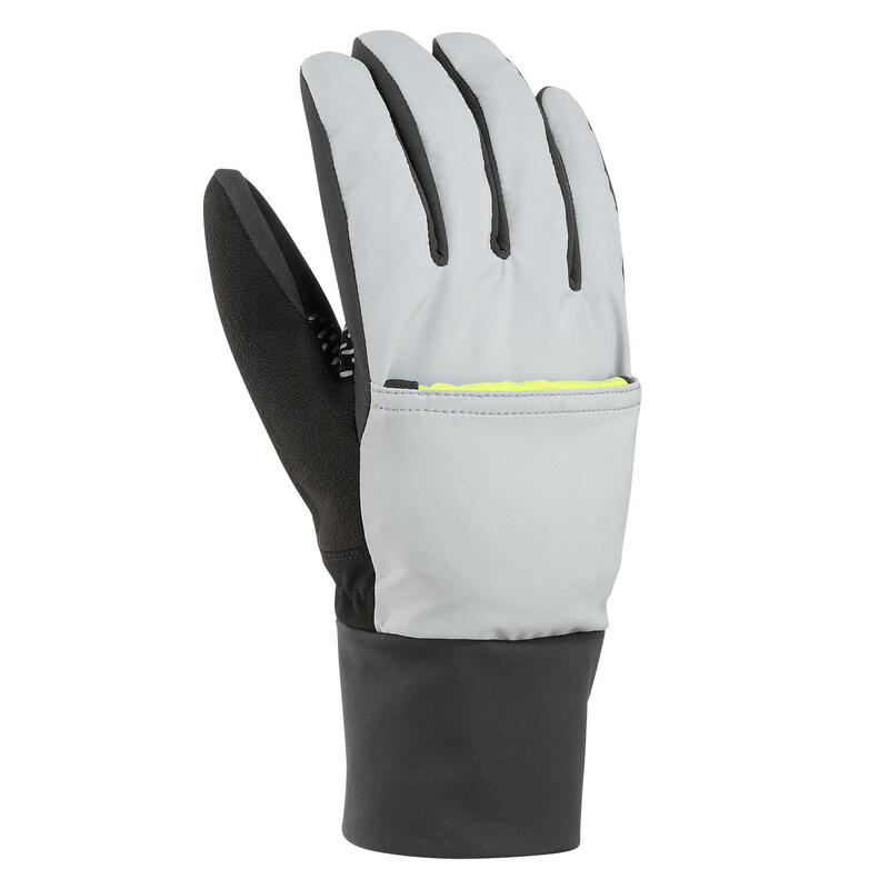 GUANTES/MANOPLA DE ESQUÍ TRAVESÍA IMPERMEABLES - 2 EN 1 - GRIS AMARILLO