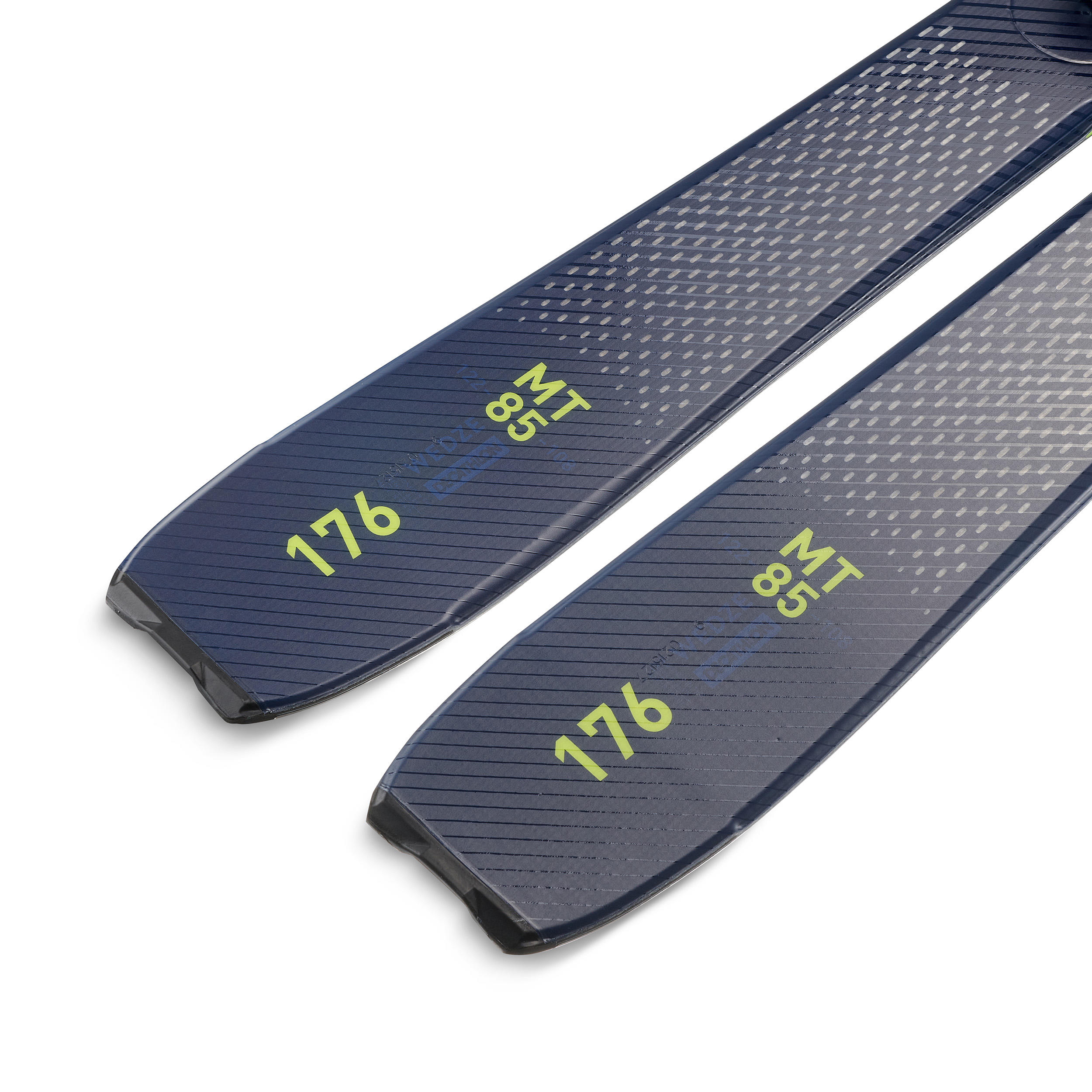 Touring Skis with Bindings & Skins MT 85 Asphalt blue, Fluo yellow