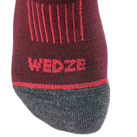 ADULT SKI SOCKS - 100 - BURGUNDY