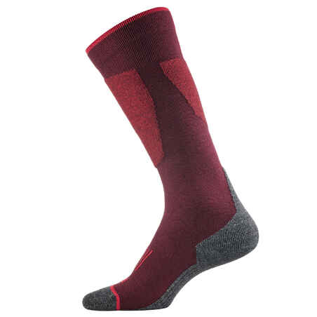 ADULT SKI SOCKS - 100 - BURGUNDY