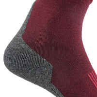 ADULT SKI SOCKS - 100 - BURGUNDY