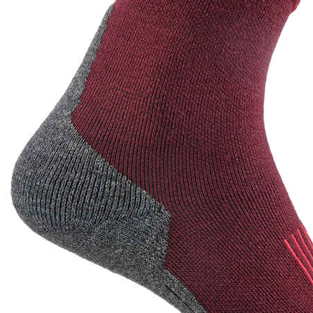 ADULT SKI SOCKS - 100 - BURGUNDY