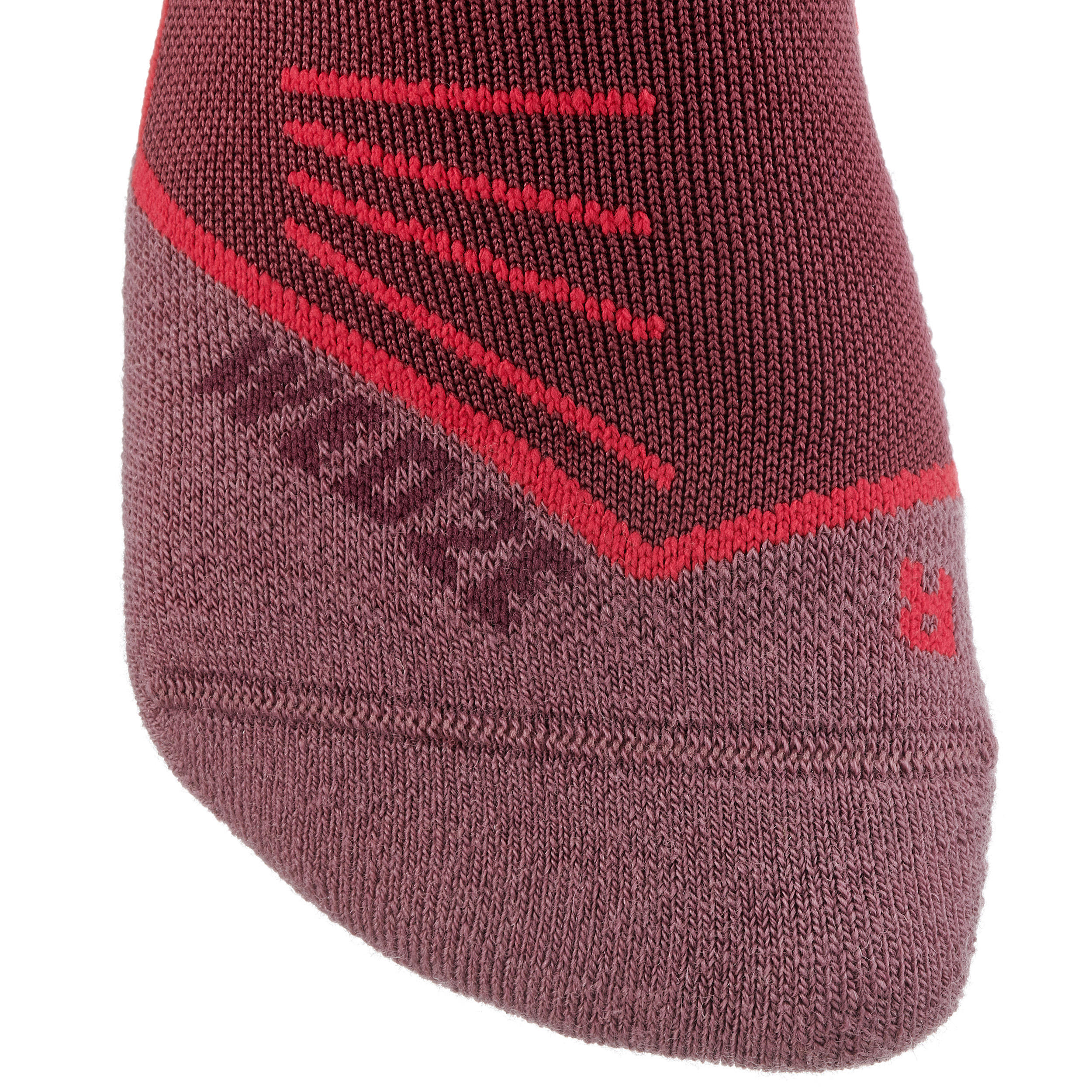ADULT SKI AND SNOWBOARD SOCKS - 500 - PINK/RED 8/9