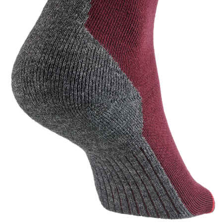 ADULT SKI SOCKS - 100 - BURGUNDY