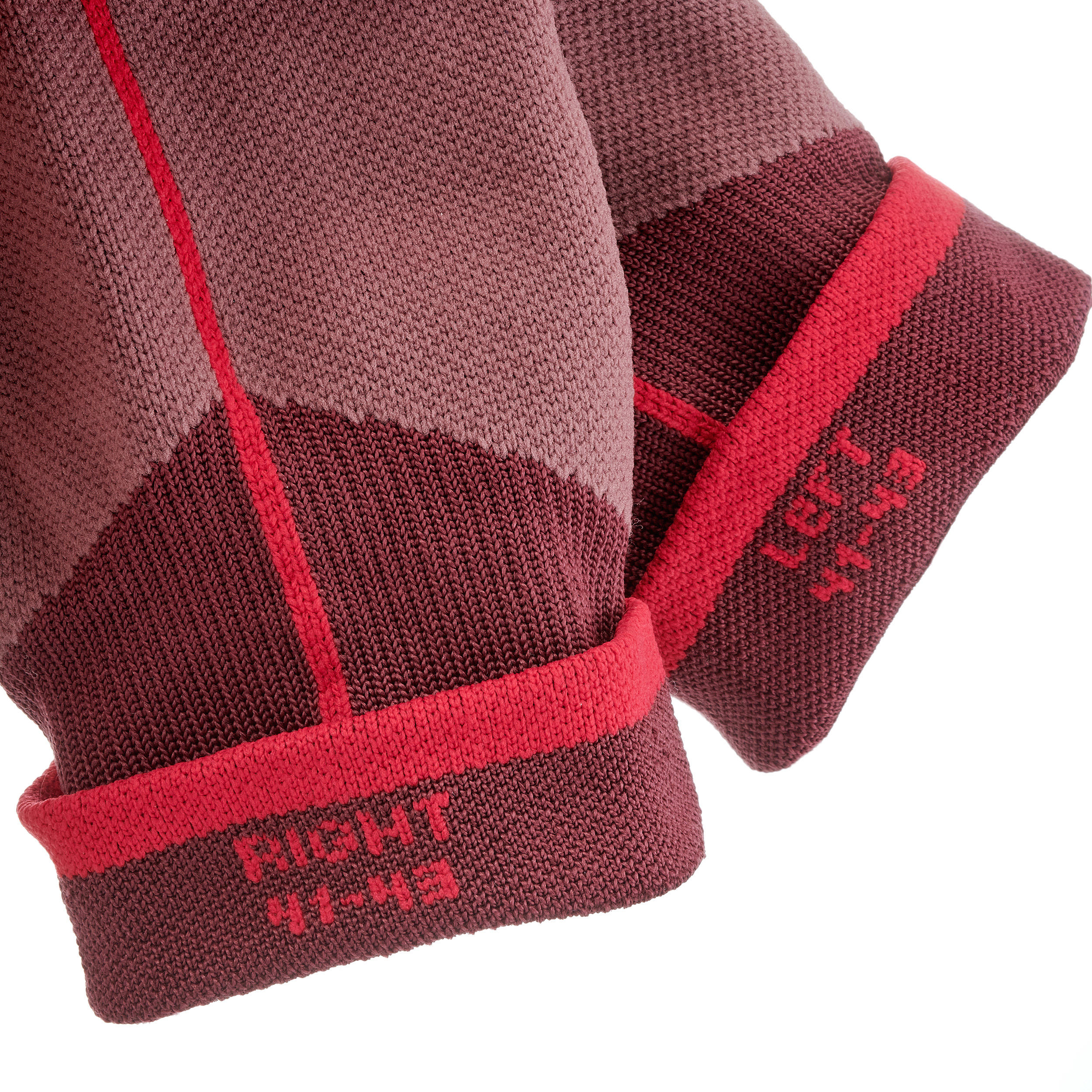 ADULT SKI AND SNOWBOARD SOCKS - 500 - PINK/RED 4/9
