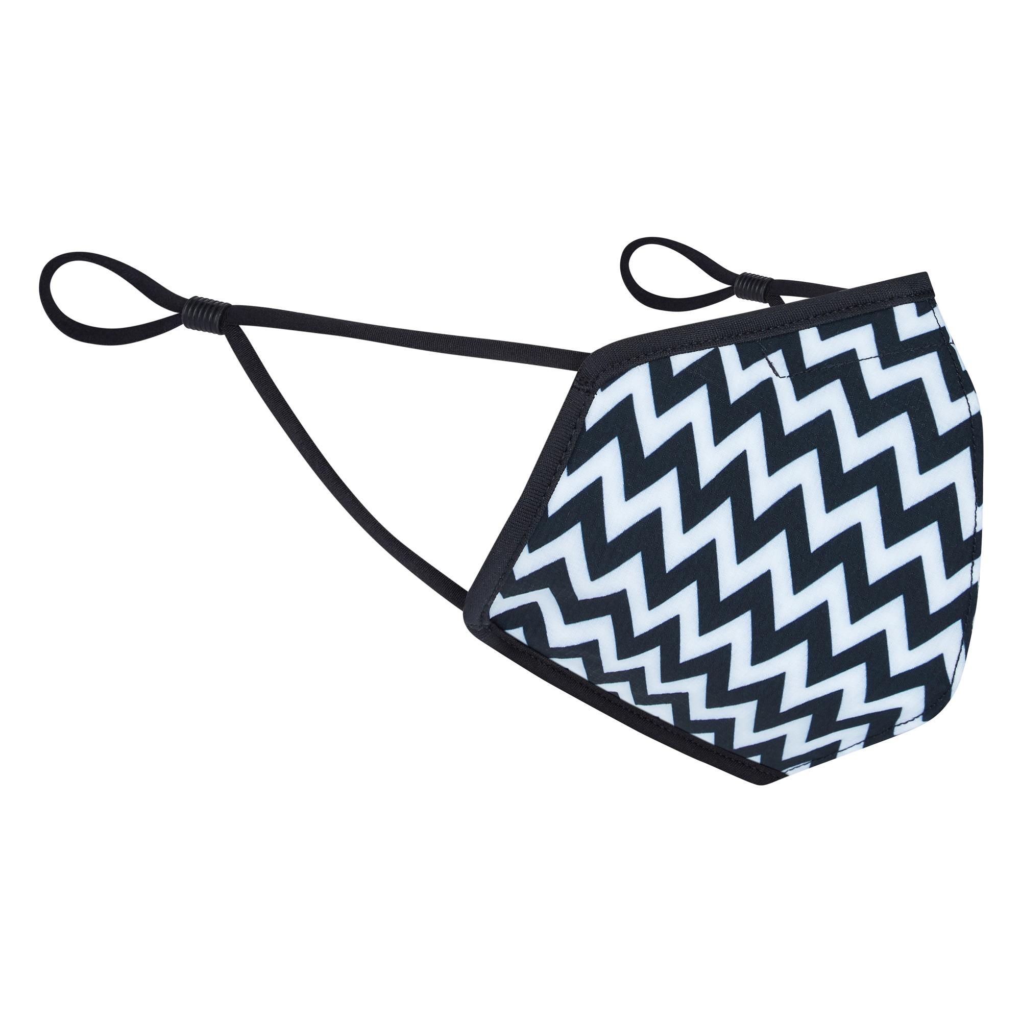 MADISON Reusable Face Covering- Black/white zig zag