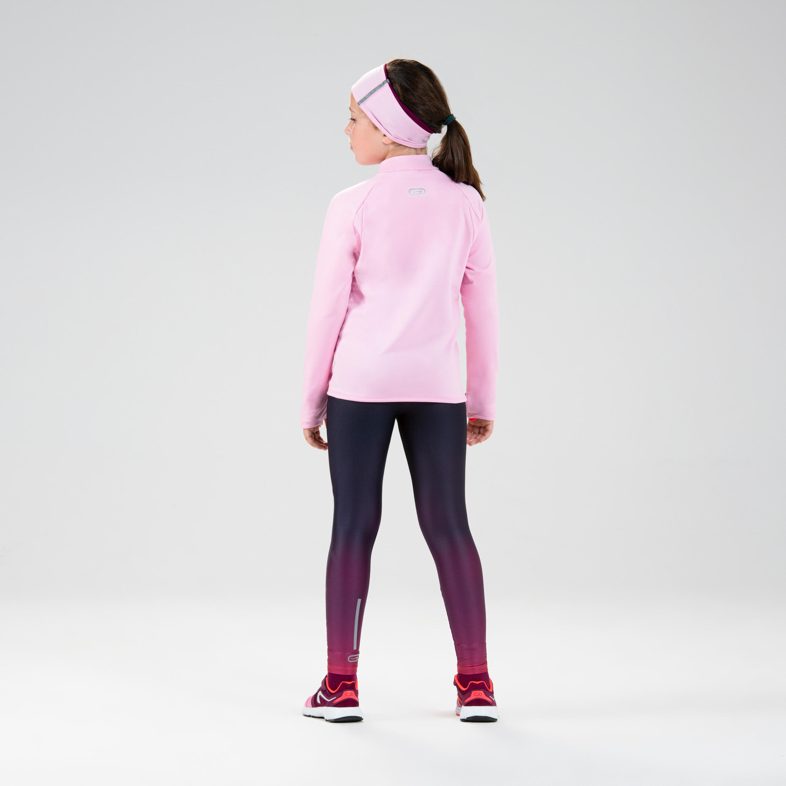 Kids' Athletics Tights AT 100 - faded neon coral 4/7