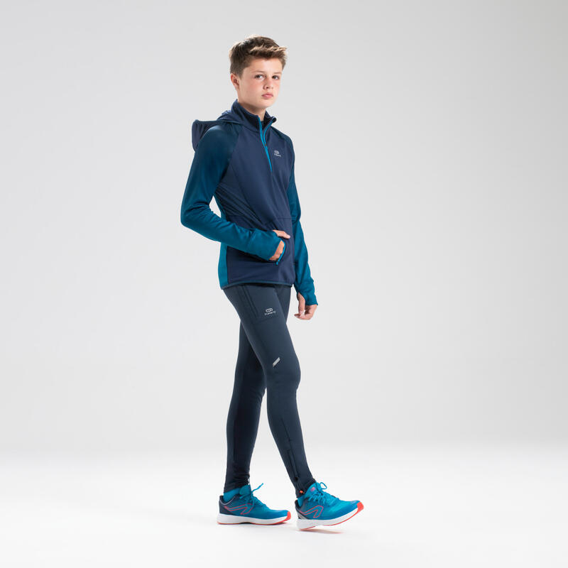 Dětská mikina na atletiku AT500 modrá 