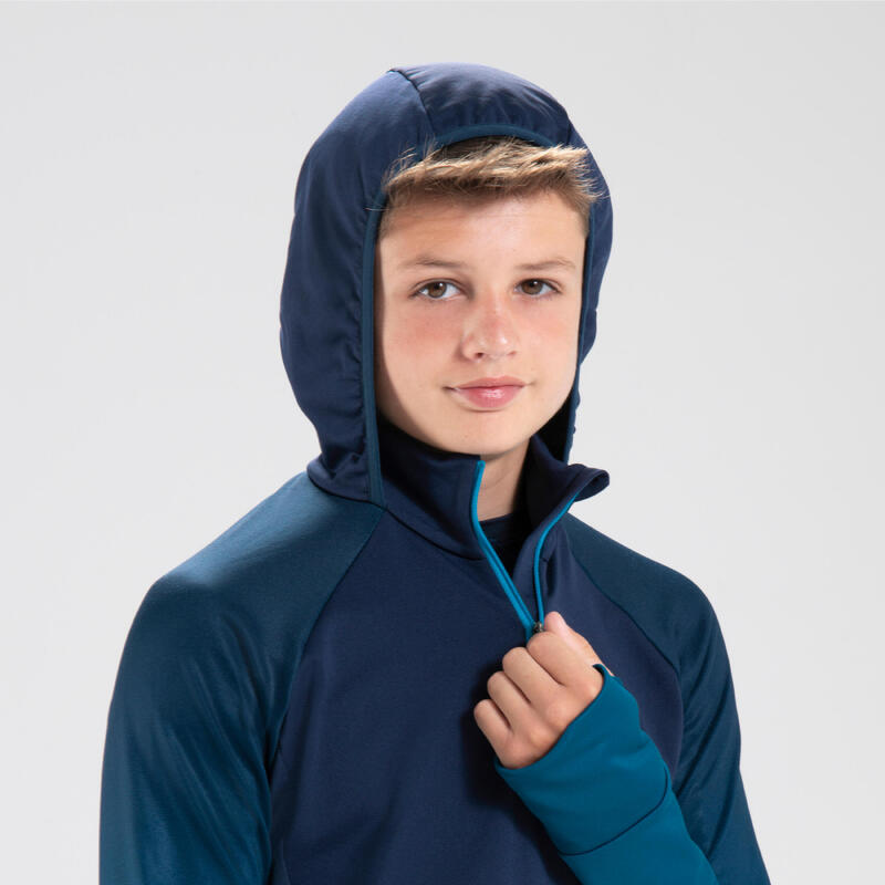 Dětská mikina na atletiku AT500 modrá 