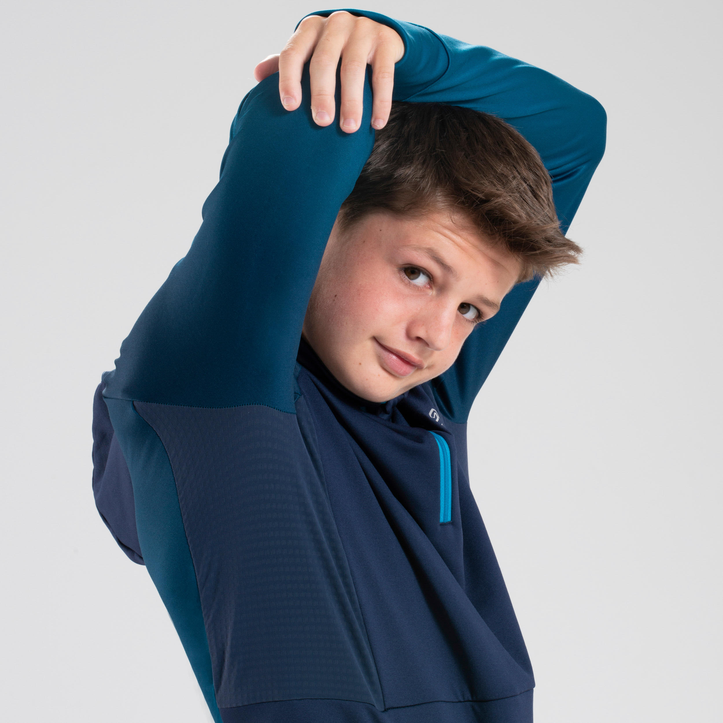 AT 500 Kid's Athletics Long-Sleeved Jersey Shaded Blue 6/7