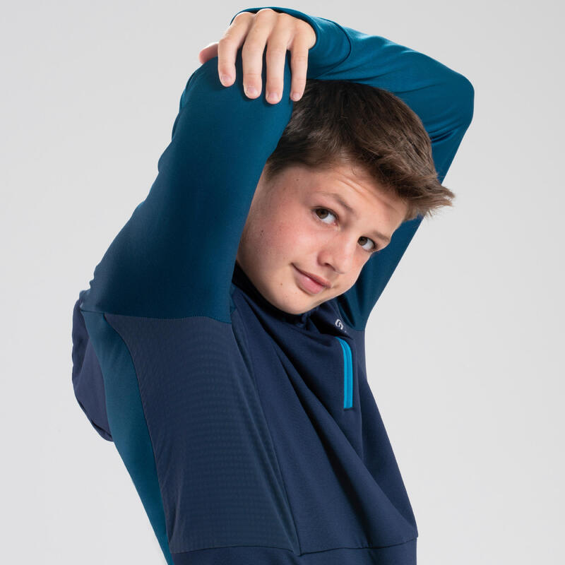 Dětská mikina na atletiku AT500 modrá 