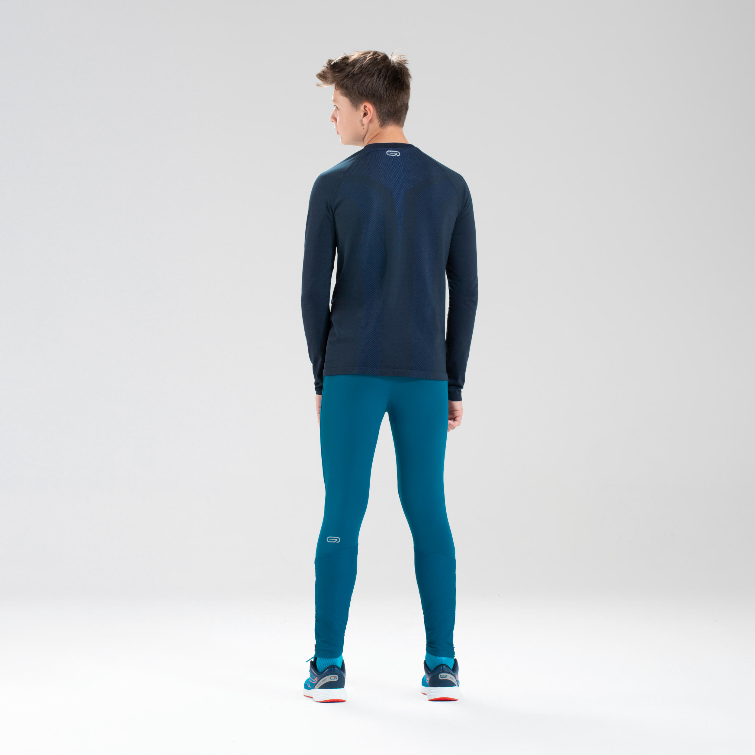 AT500 kid's athletics tights petrol 3/11