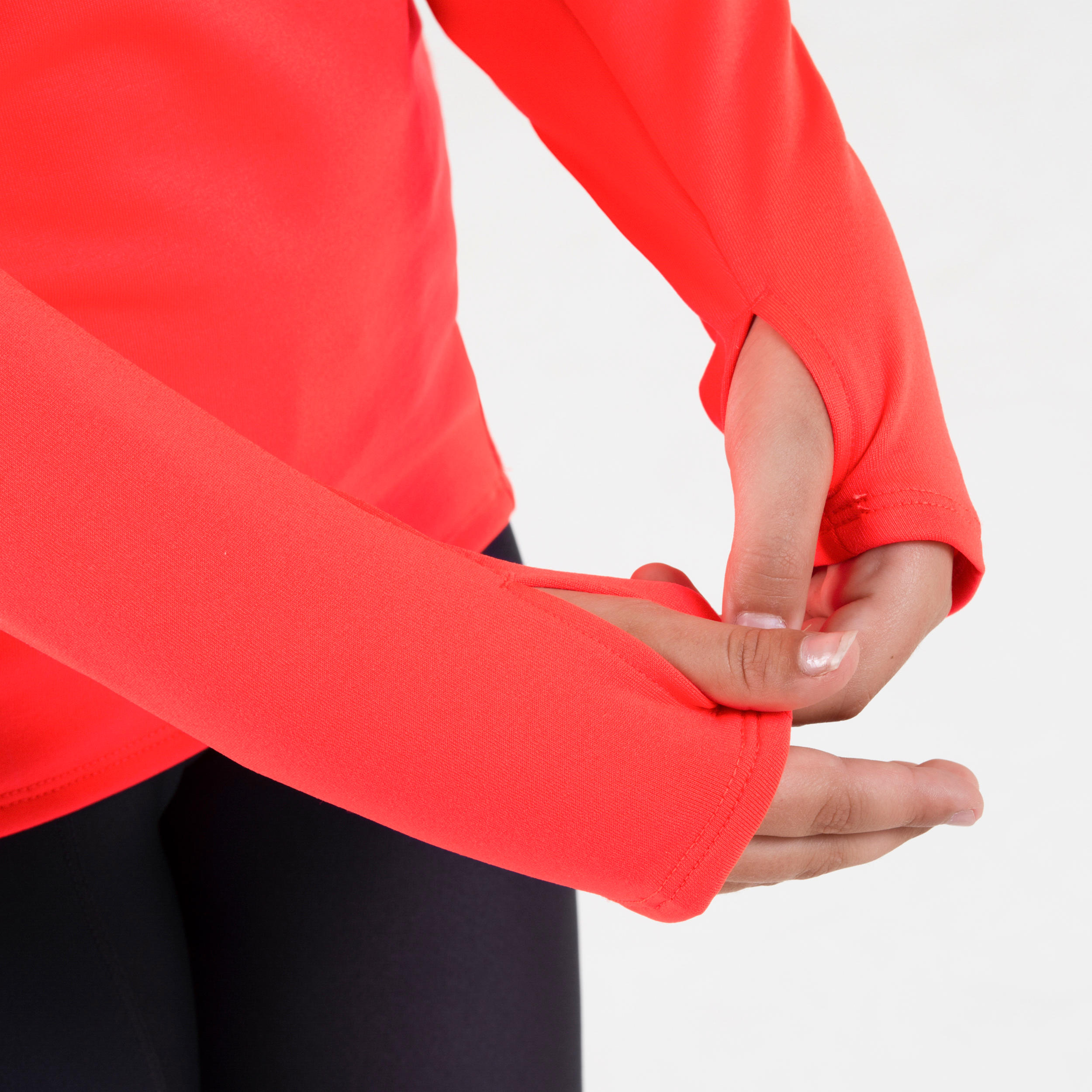 Kids' Athletics Warm ½-Zip LS Jersey AT 100 - neon coral 6/7