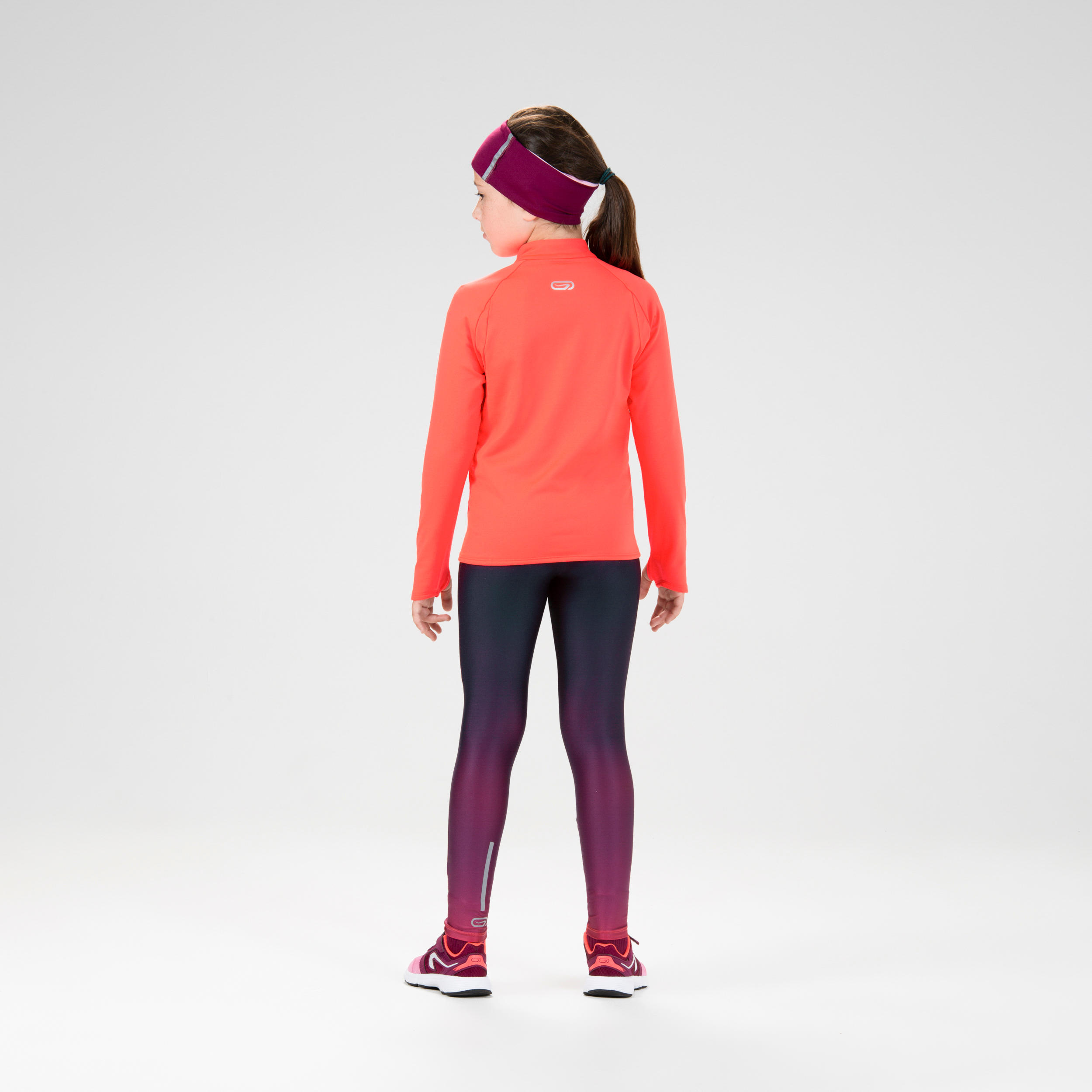 Kids' Athletics Warm ½-Zip LS Jersey AT 100 - neon coral 4/7