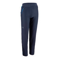 Pantalon enfant d'athlétisme pour temps froid AT 500 bleu marine bleu turquoise