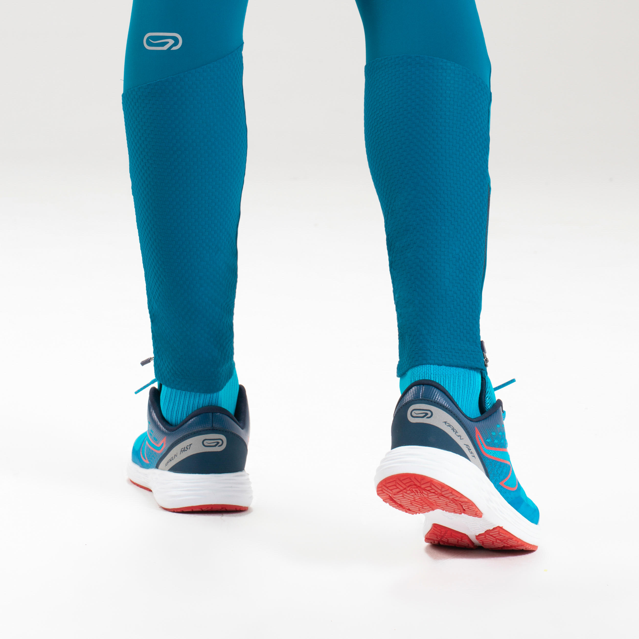 AT500 kid's athletics tights petrol 7/11