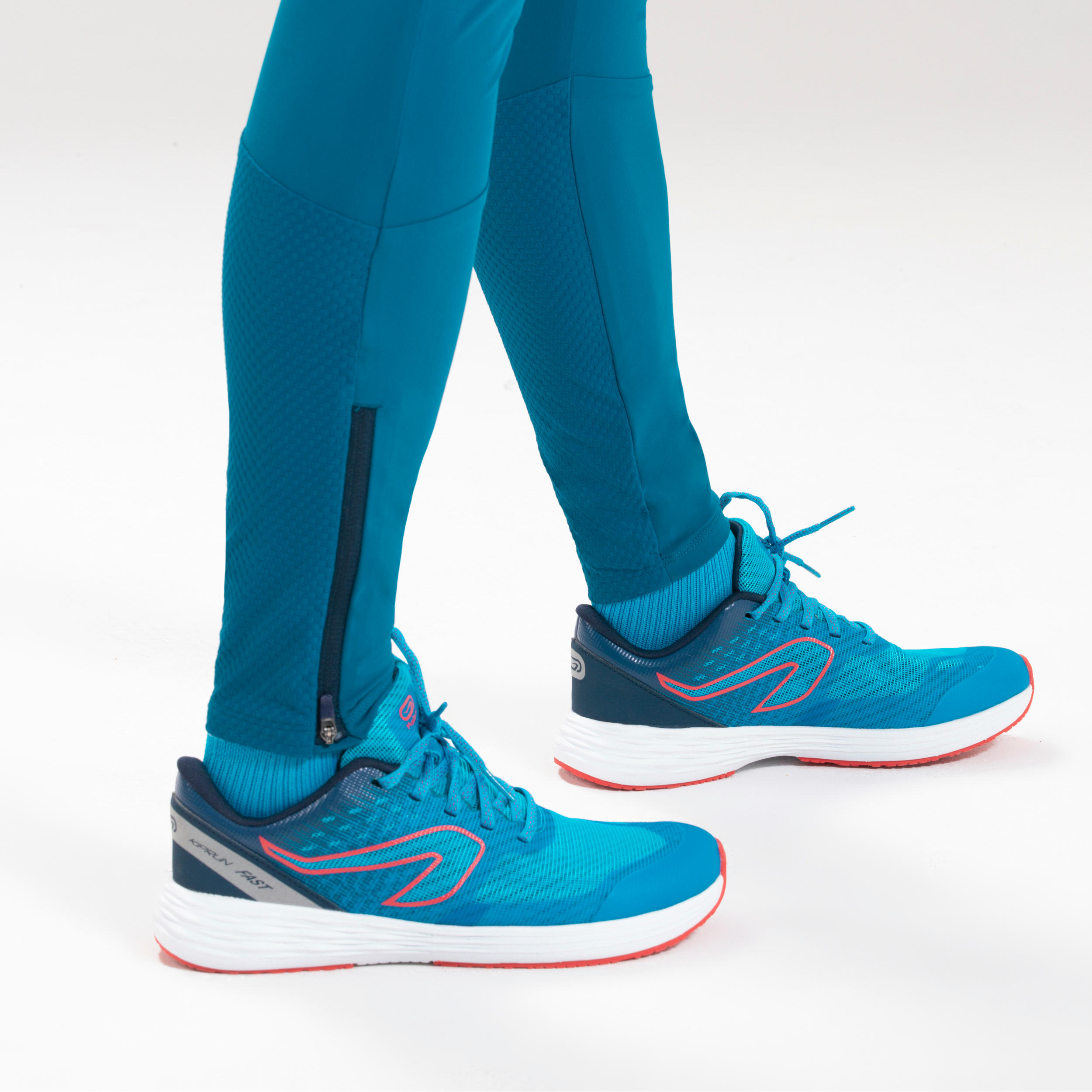 AT500 kid's athletics tights petrol 8/11