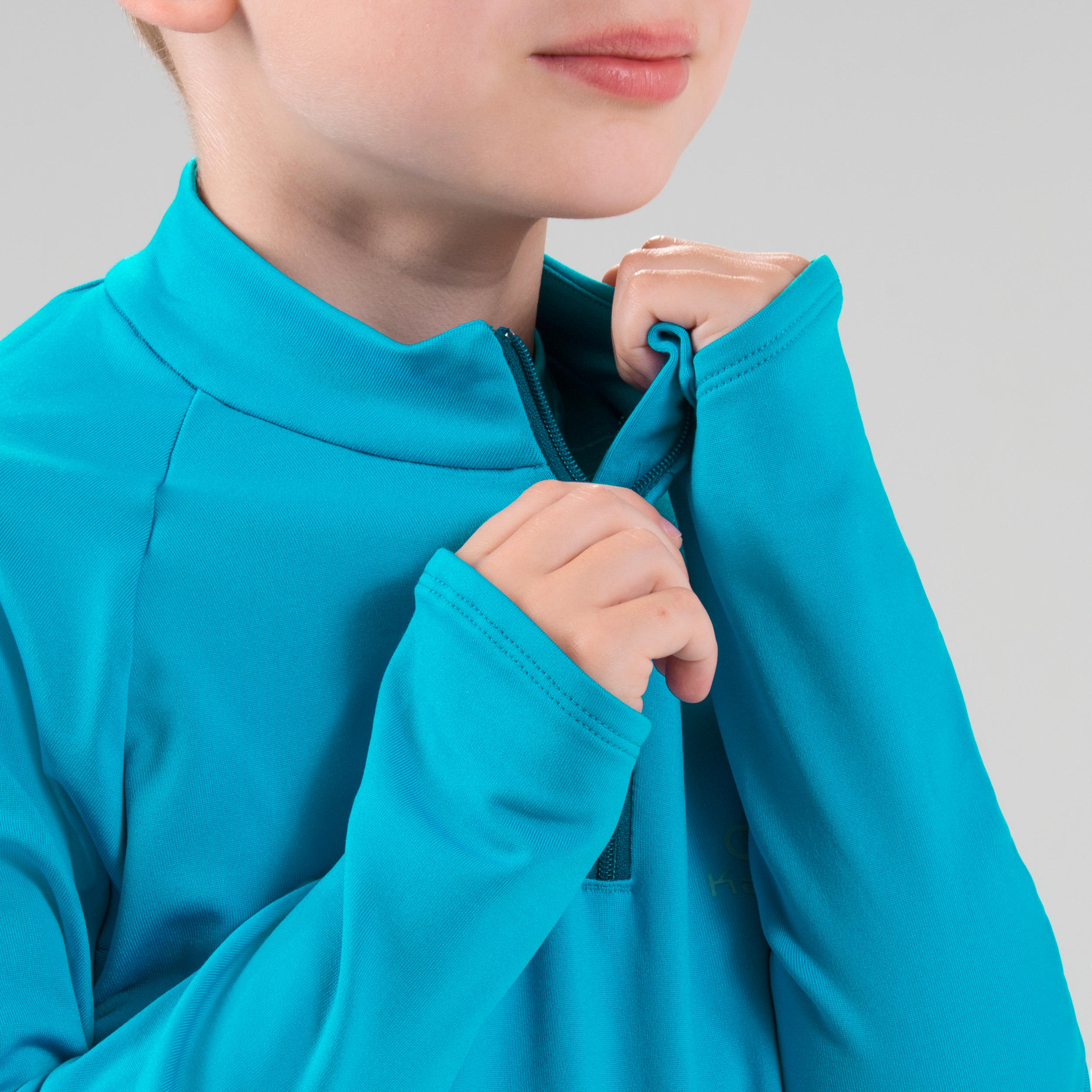 Kids' Athletics Warm ½-Zip LS Jersey AT 100 - cyan blue 5/10