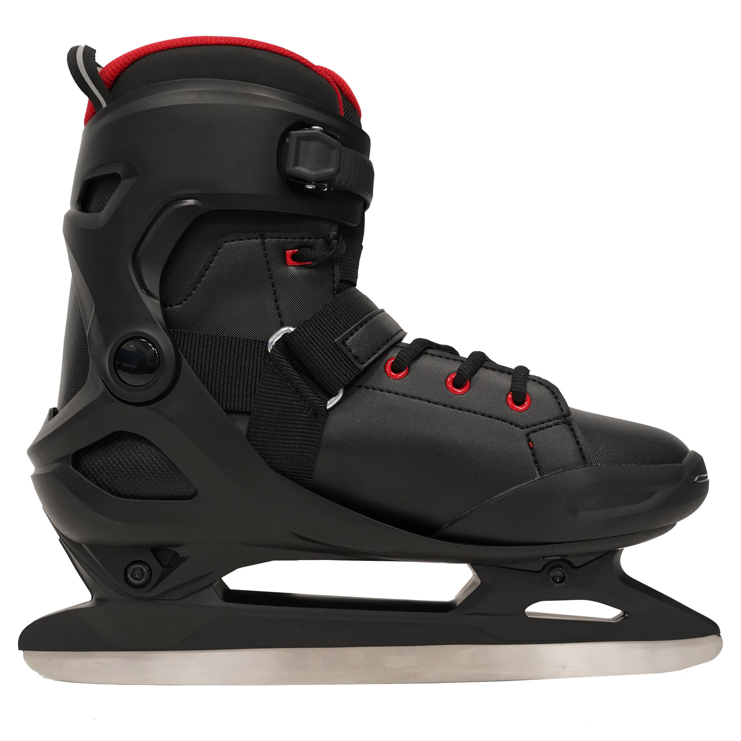 Men's Ice Skates Fit 500 - Black/Red 5/10