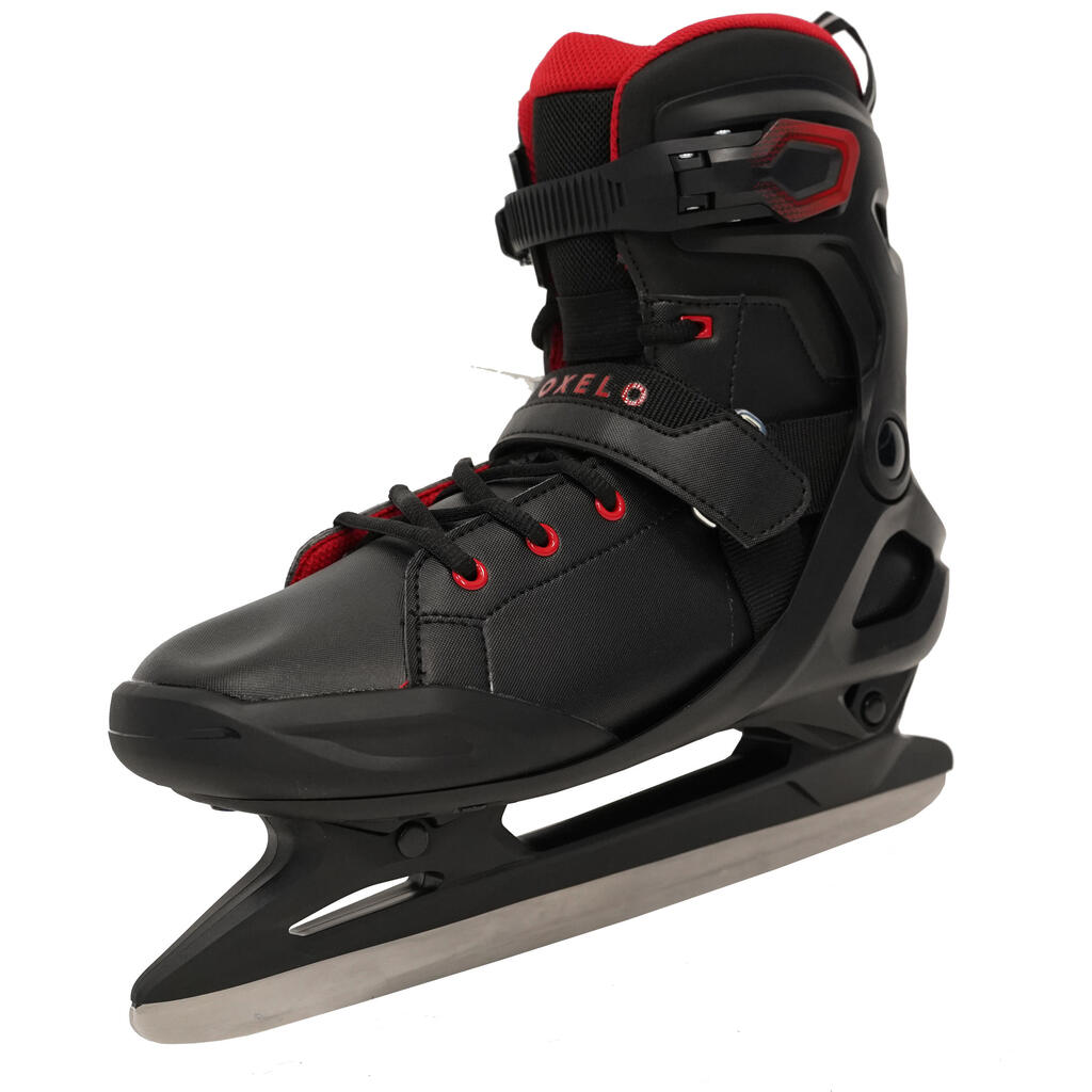 Men's Ice Skates Fit 500 - Black/Red