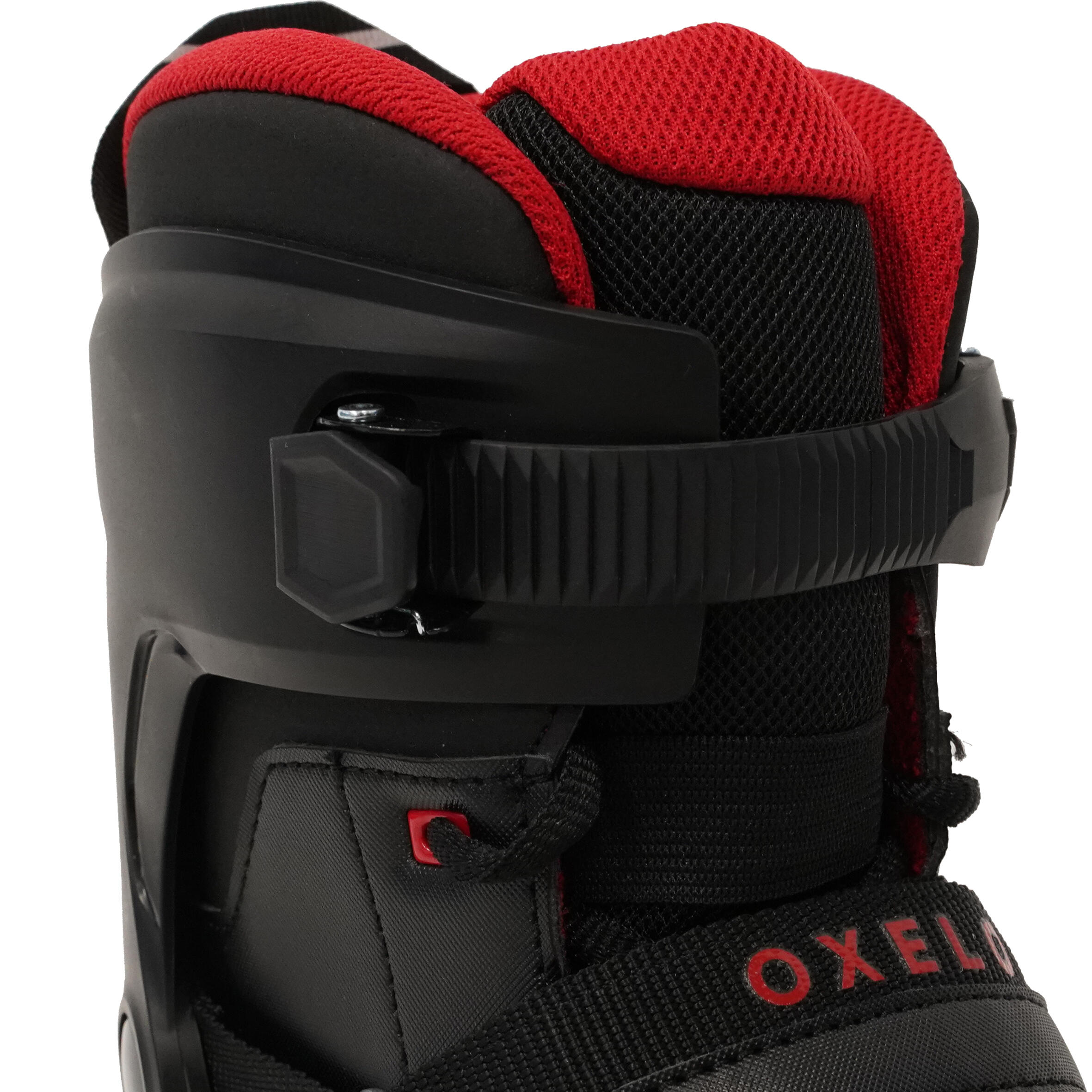 Ice Skates Fit 500 Black graphite black, passion red Oxelo