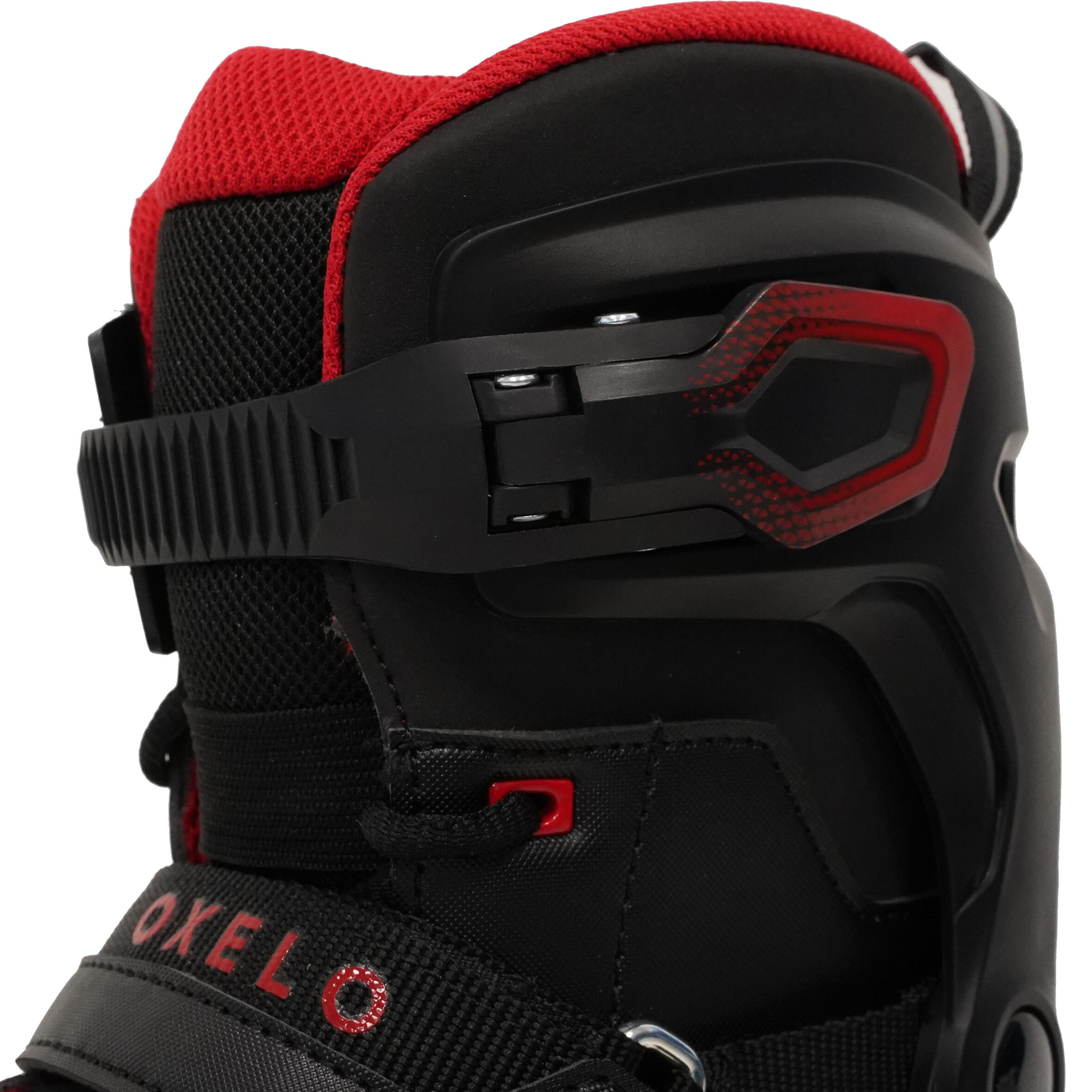 Ice Skates Fit 500 Black graphite black, passion red Oxelo