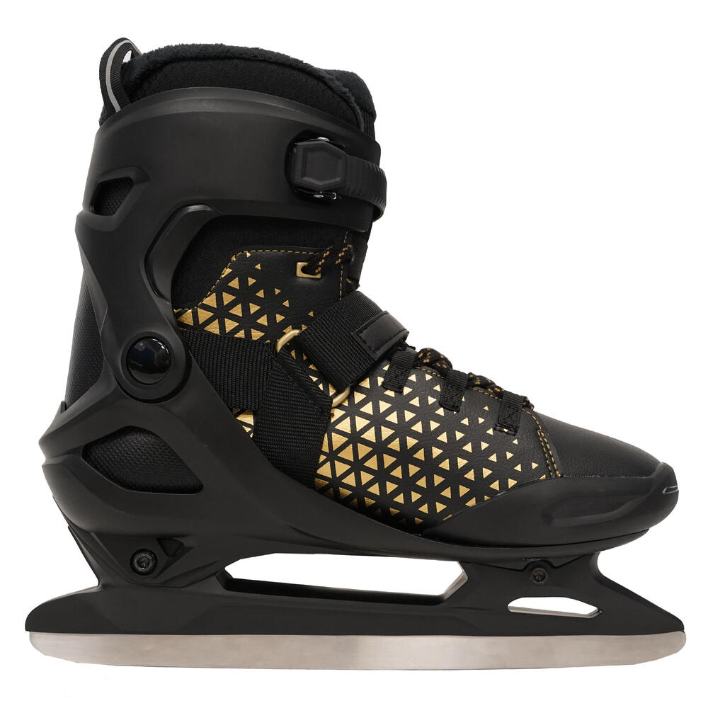 Adult Unisex Ice Skates Fit 520 Warm - Black