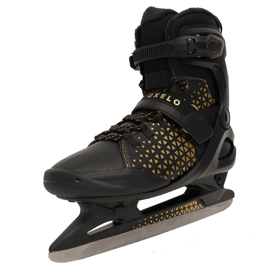 Adult Unisex Ice Skates Fit 520 Warm - Black