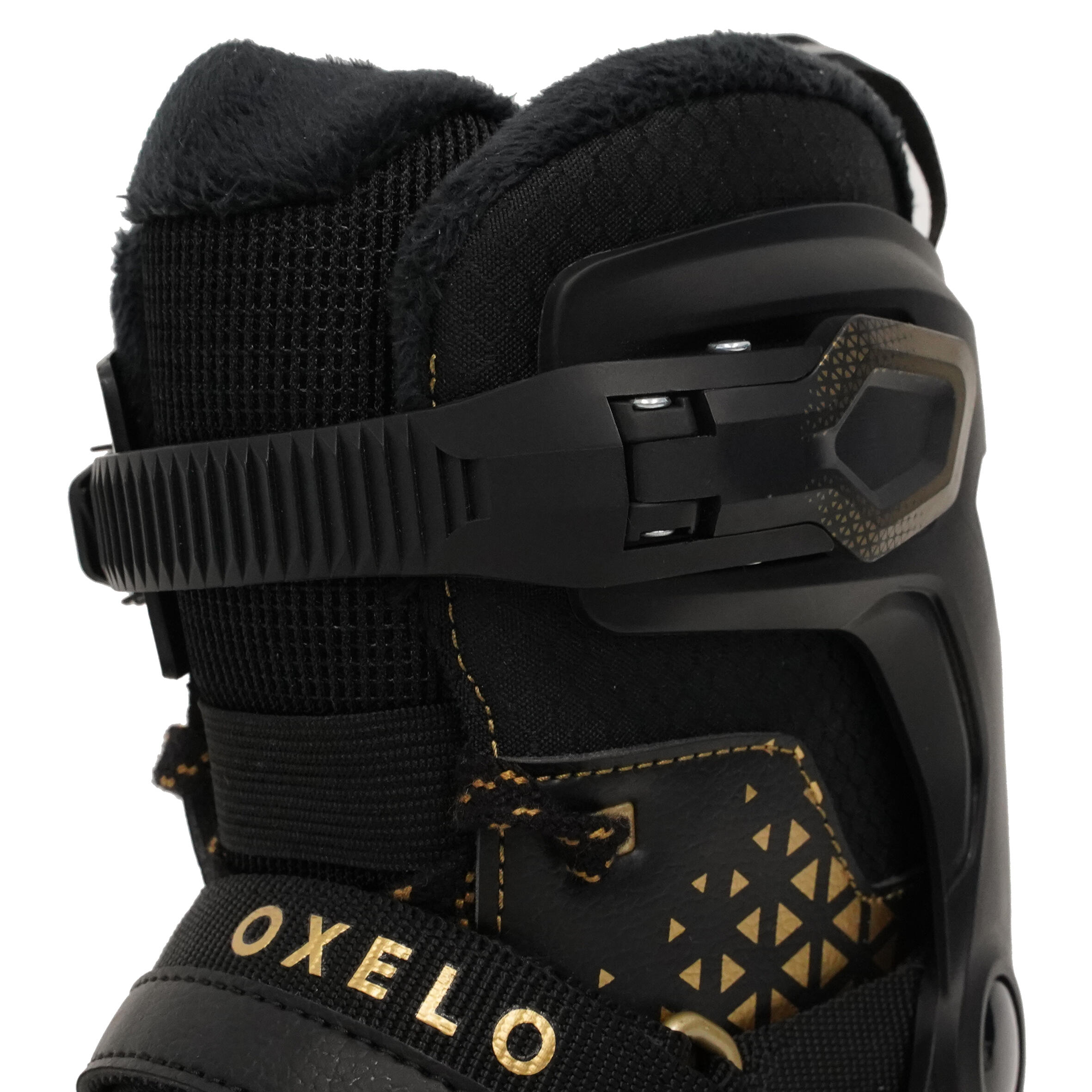 Men's Ice Skates for Outdoors FIT 520 Warm graphite black, luminous