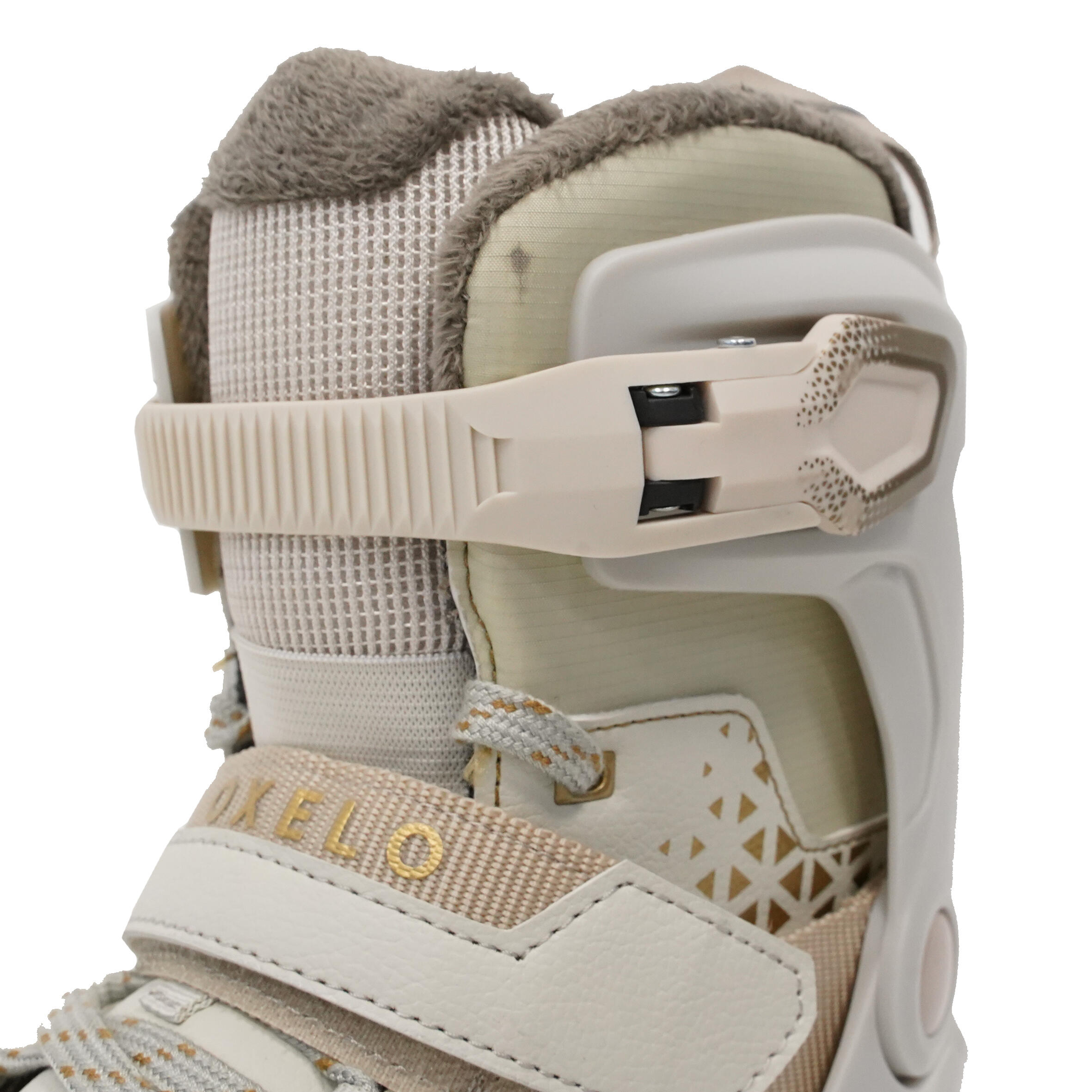 Women's Ice Skates - FIT 520 Warm White/Brown - OXELO