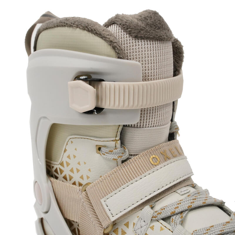 Patines sobre hielo adulto mujer FIT520 WARM beige