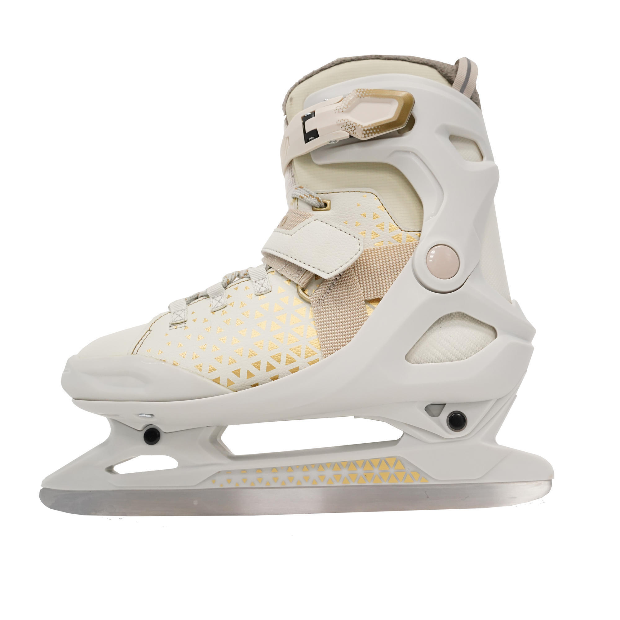 Adult Unisex Ice Skates Fit 520 Warm - Beige 3/9